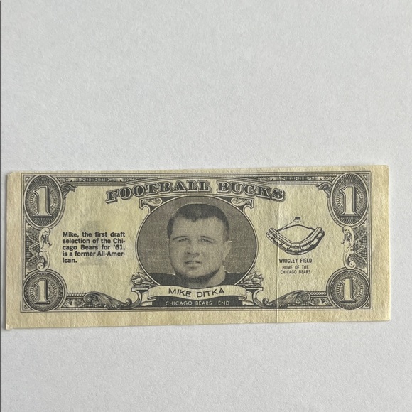 1962 Topps Football Bucks - Mike Ditka & Lenny Moore - Picture 2 of 5